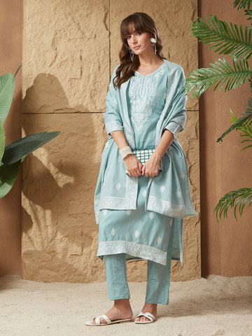 Vintage Handloom Cotton Weaving Suit Set