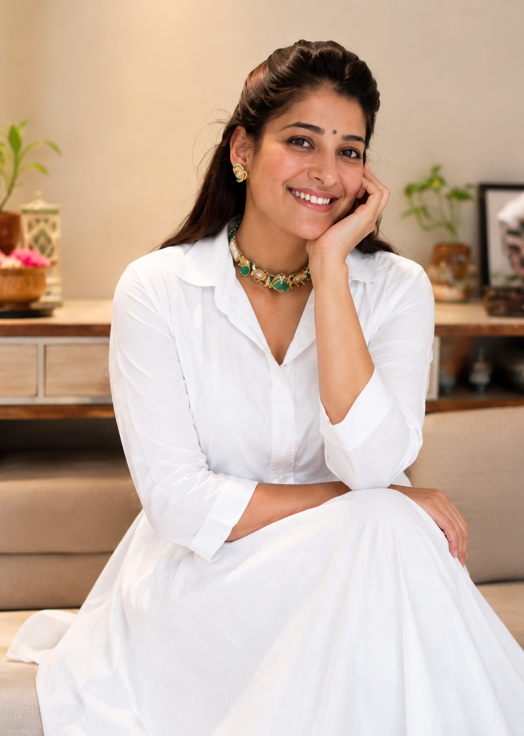 White Aura Festival Kurta Set