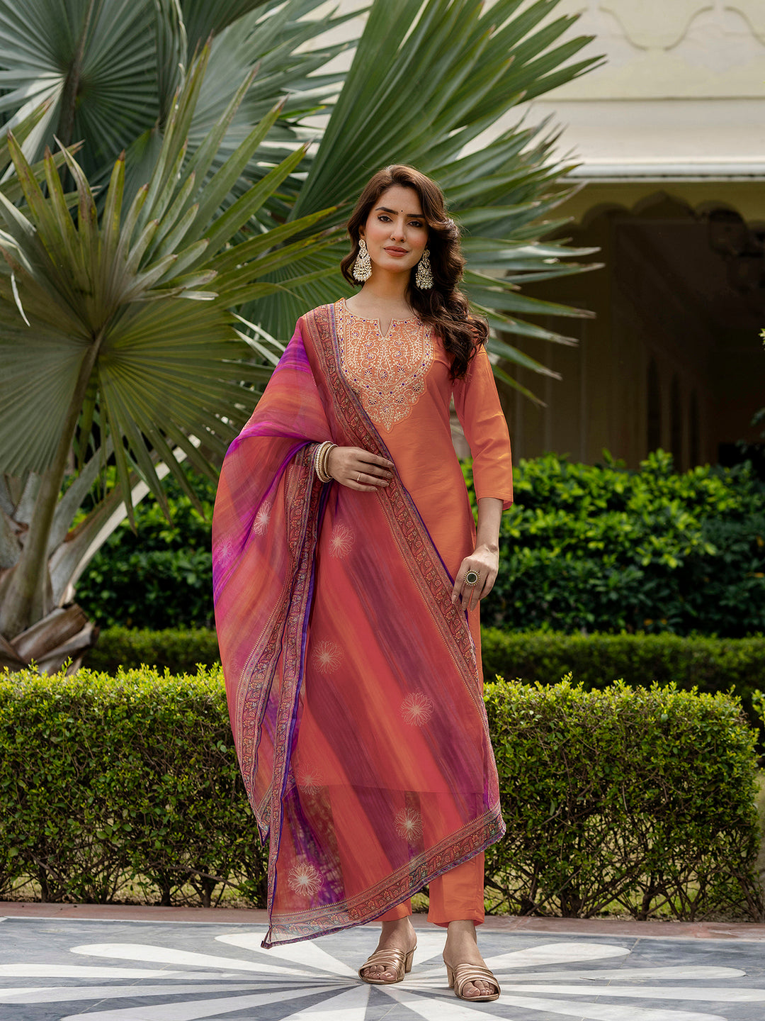Sunrise Charm Vichitra Silk Kurta Suit Sets