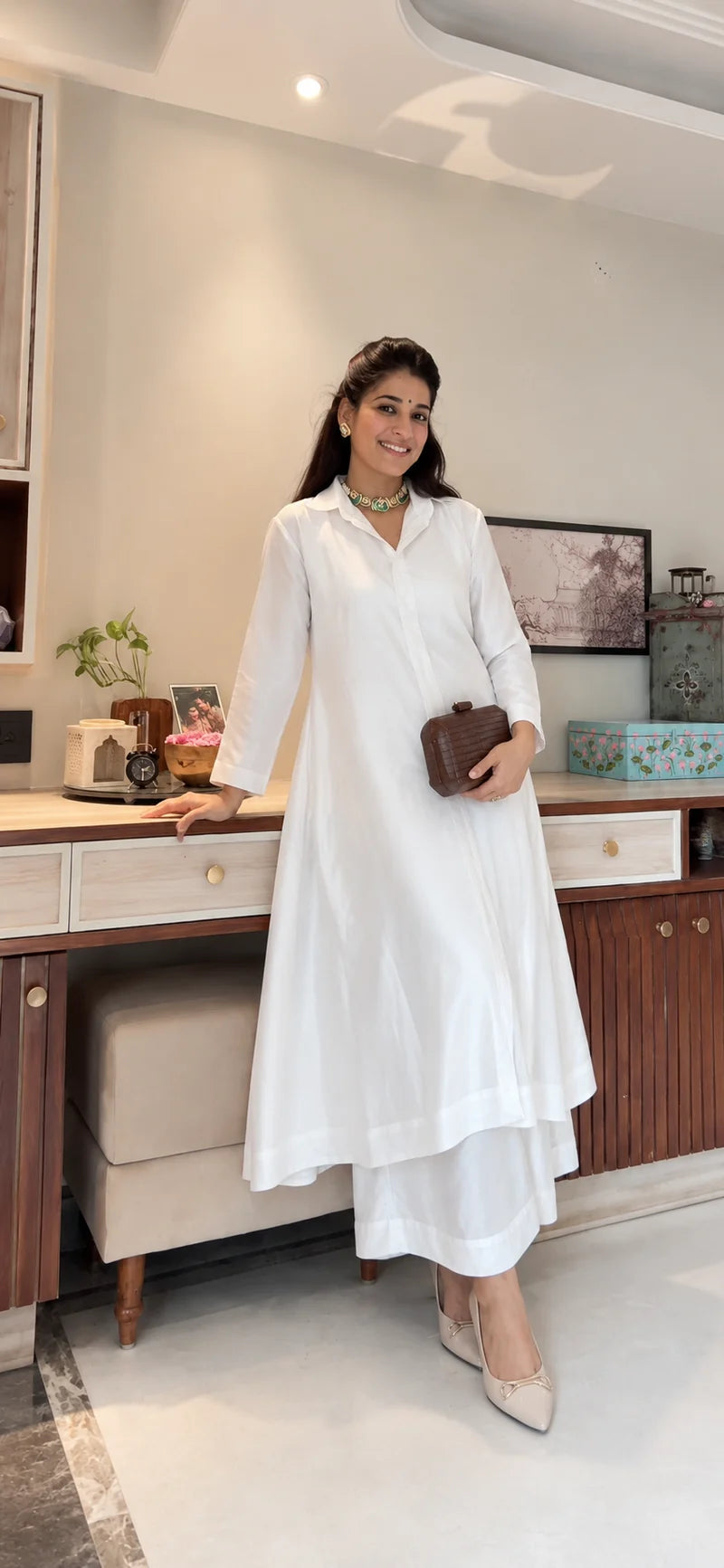 White Aura Festival Kurta Set