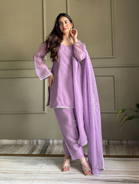 Onion Zardosi Crunchy Silk Patiala Suit Set