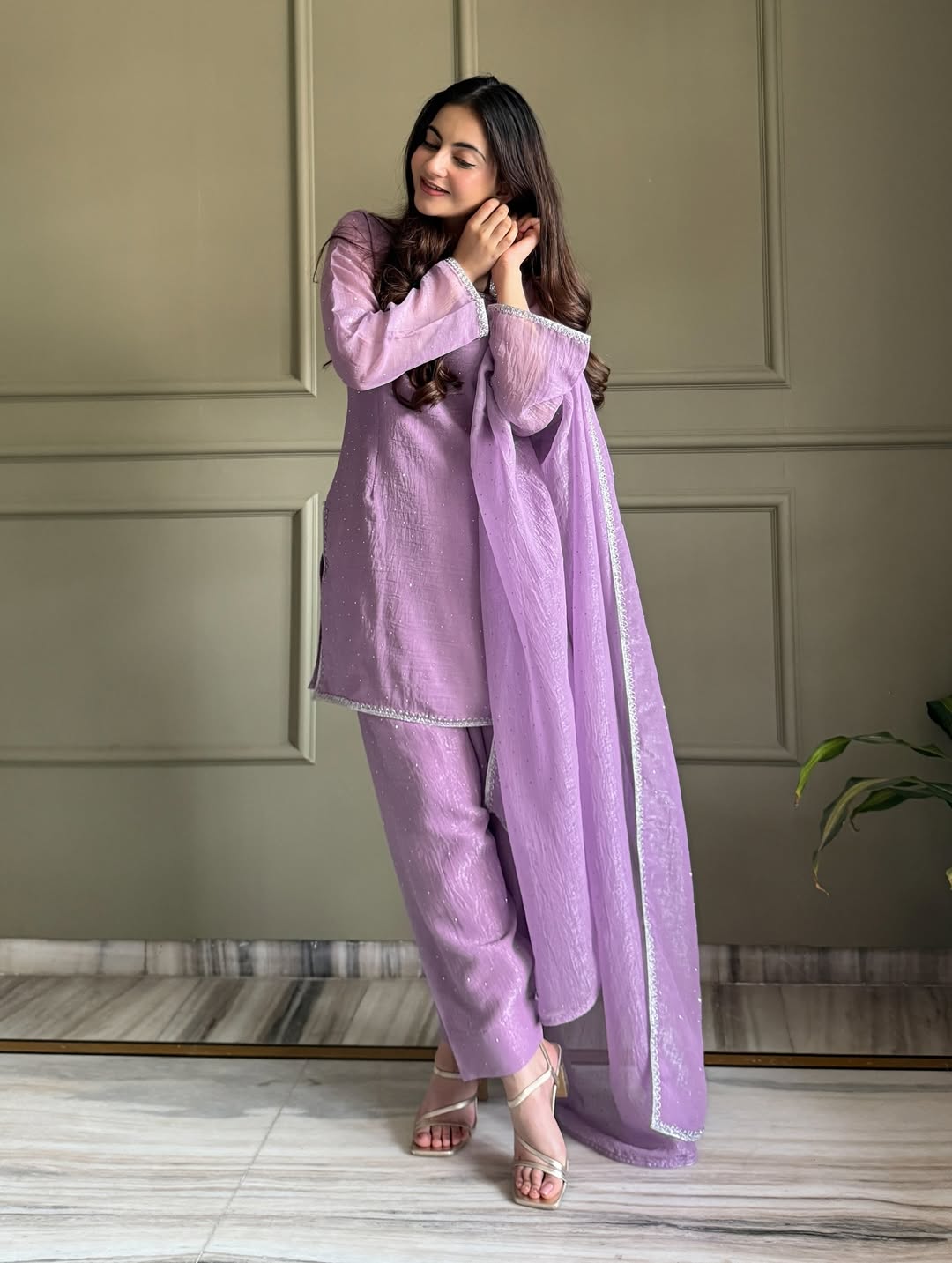 Onion Zardosi Crunchy Silk Patiala Suit Set