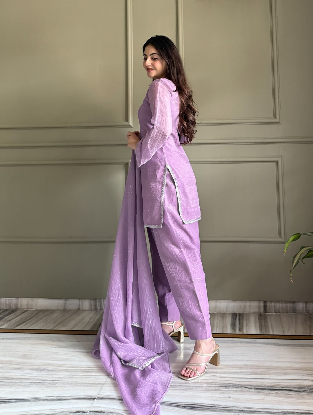 Onion Zardosi Crunchy Silk Patiala Suit Set