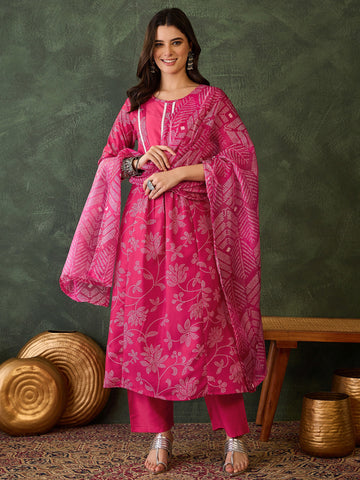Rani Bandhani Printed Kurta Pant