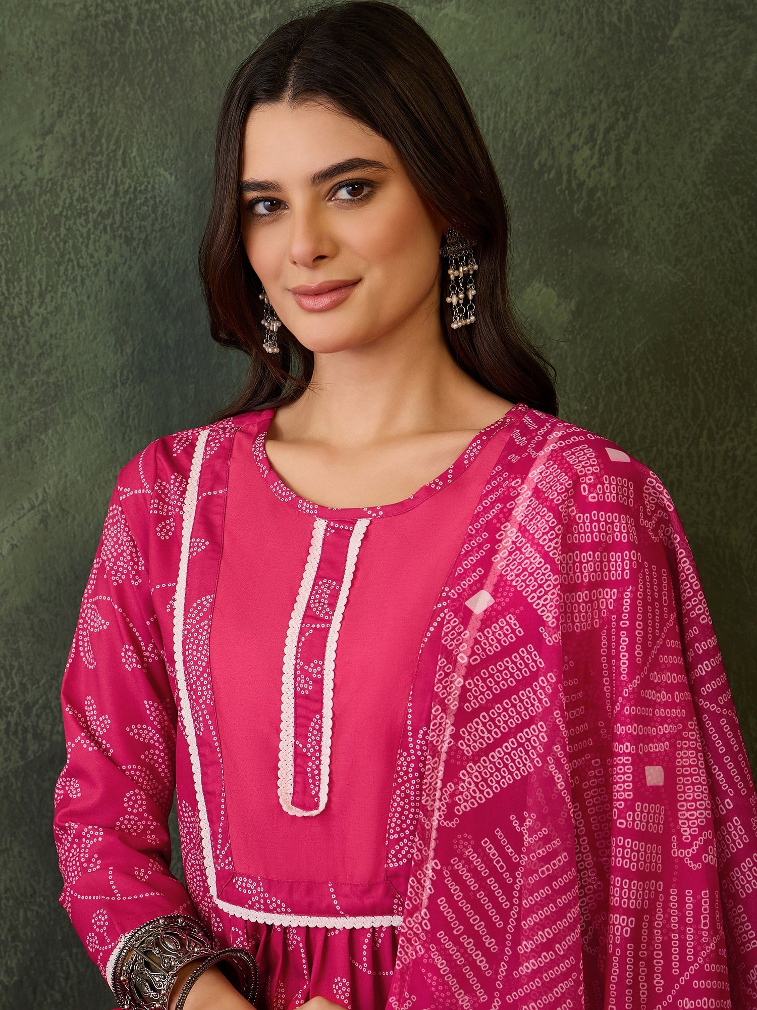 Rani Bandhani Printed Kurta Pant