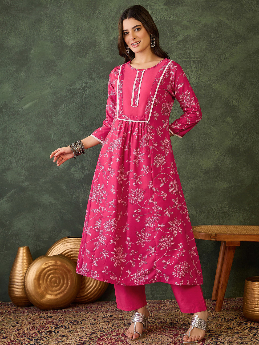 Rani Bandhani Printed Suit Sets