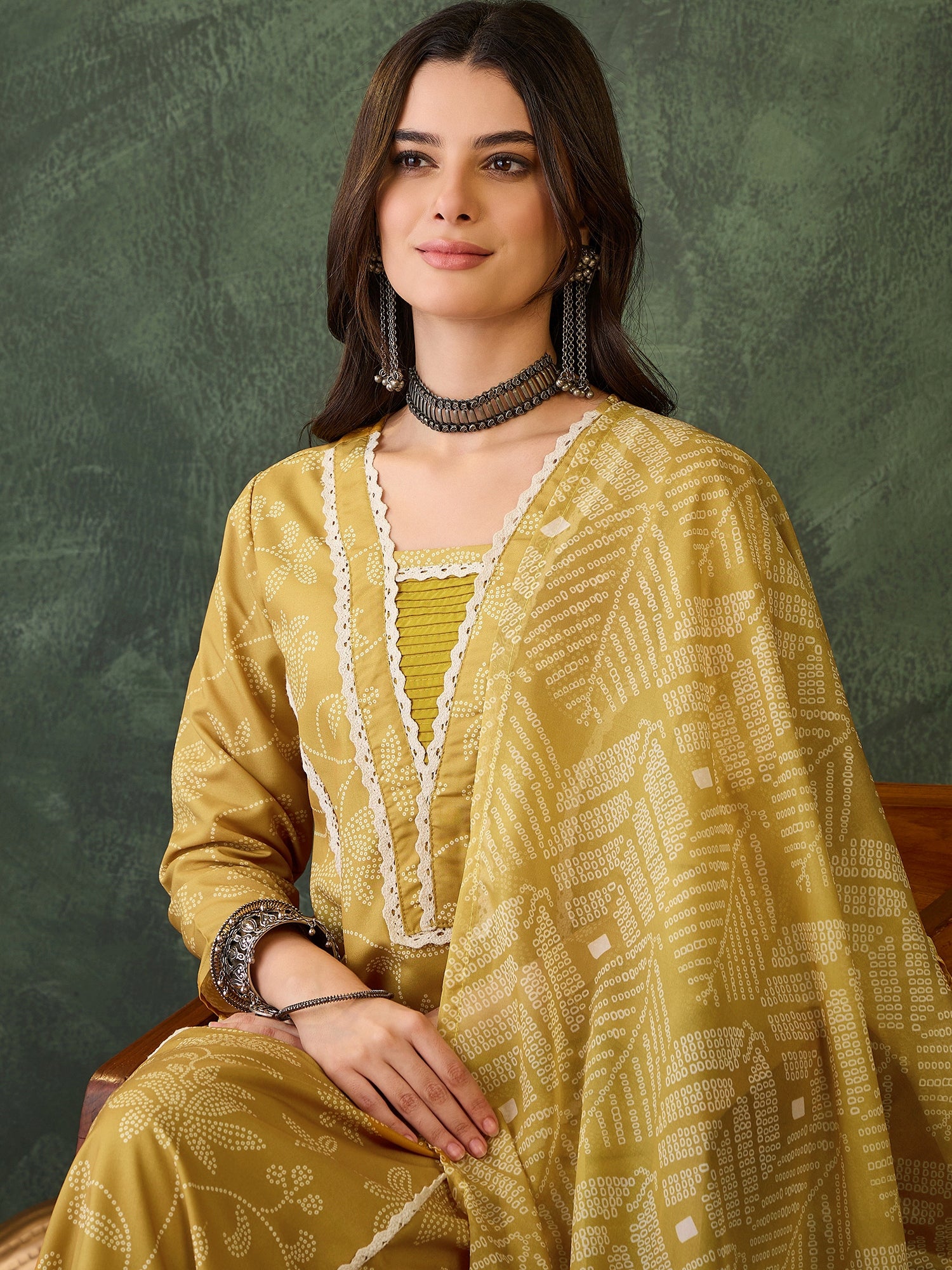 Mustard Bloom Printed Kurta Pant