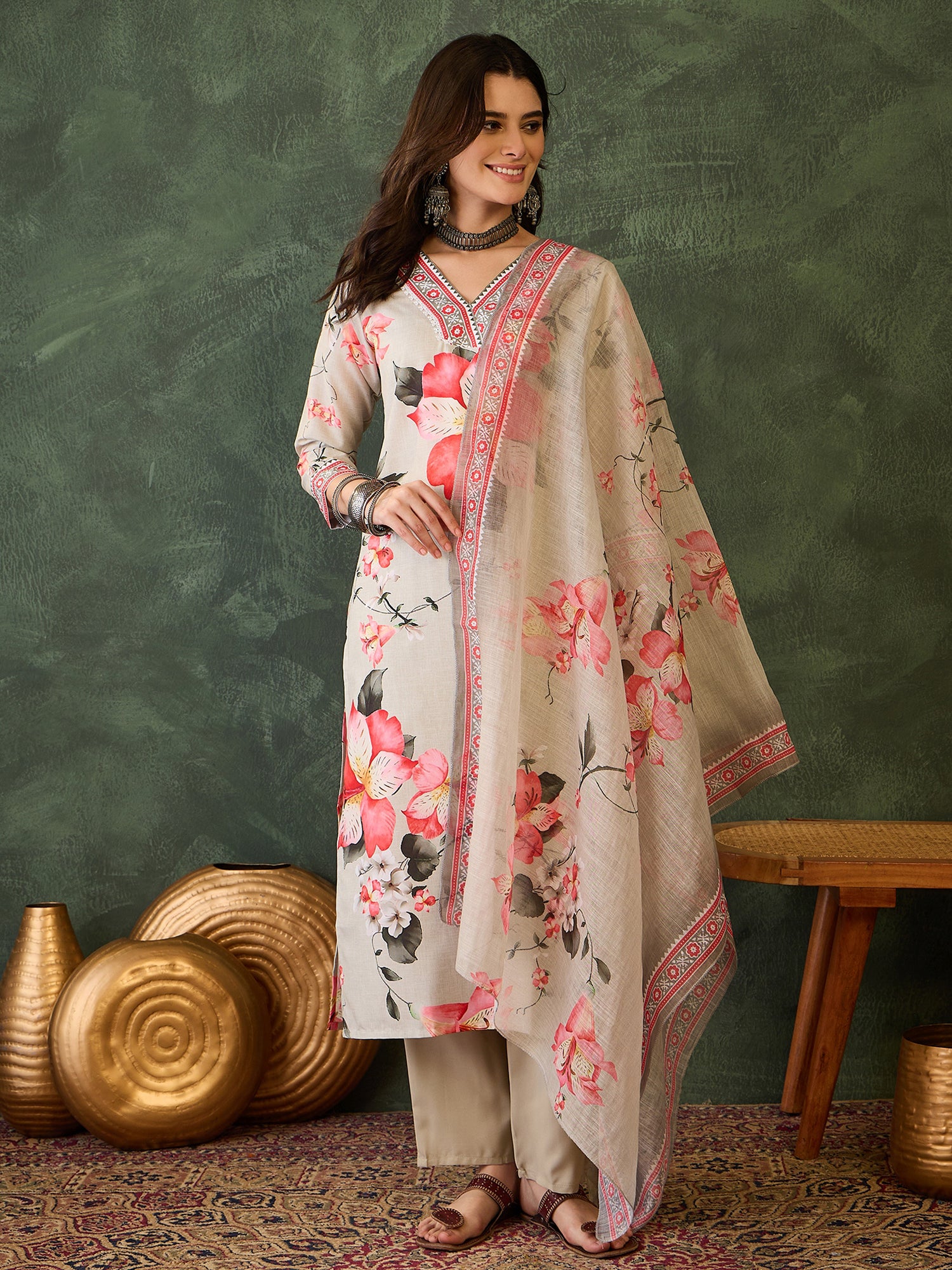 Blush Bloom Floral Printed Kurta Pant