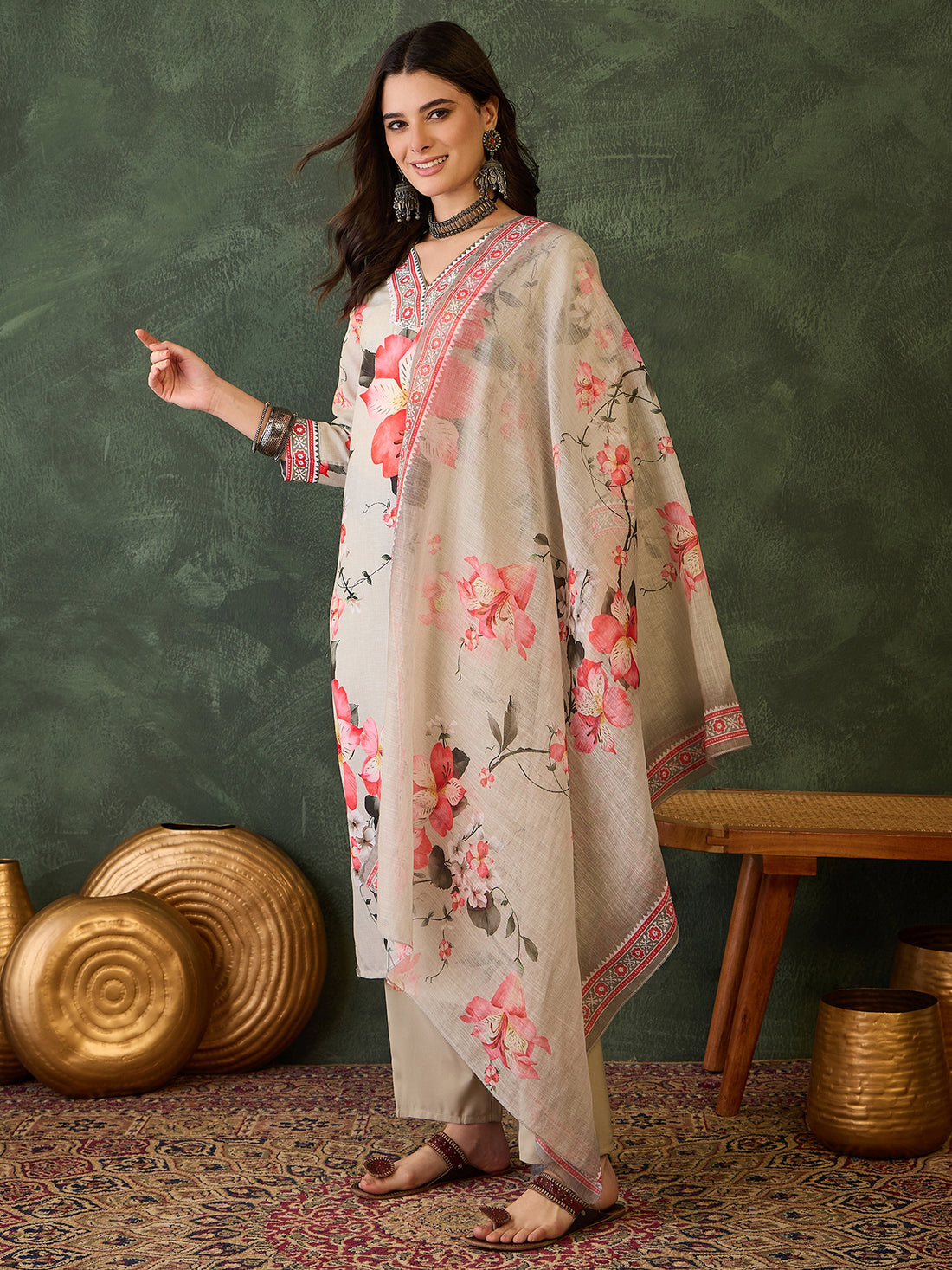 Blush Bloom Floral Printed Suit Sets