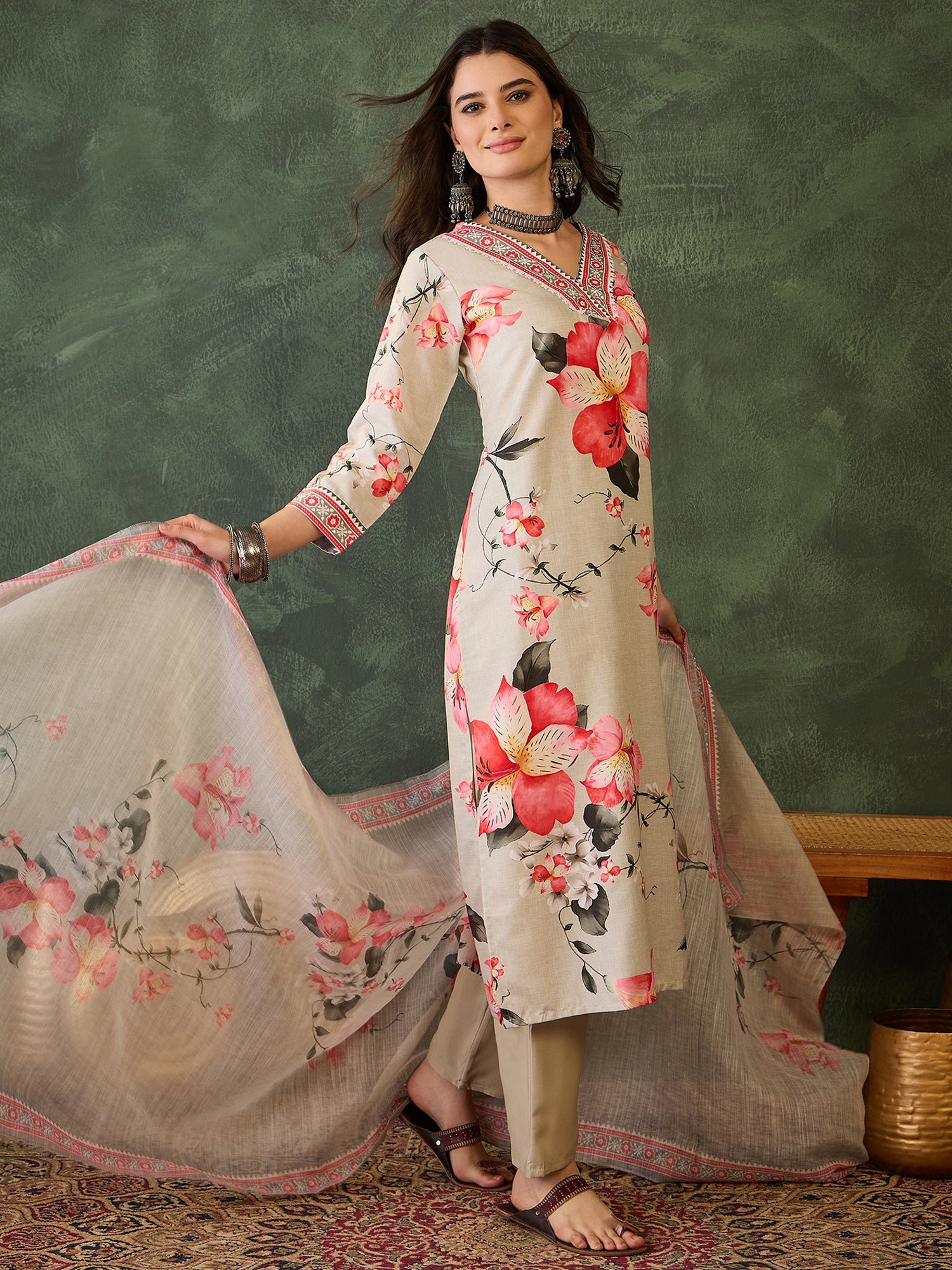 Blush Bloom Floral Printed Kurta Pant