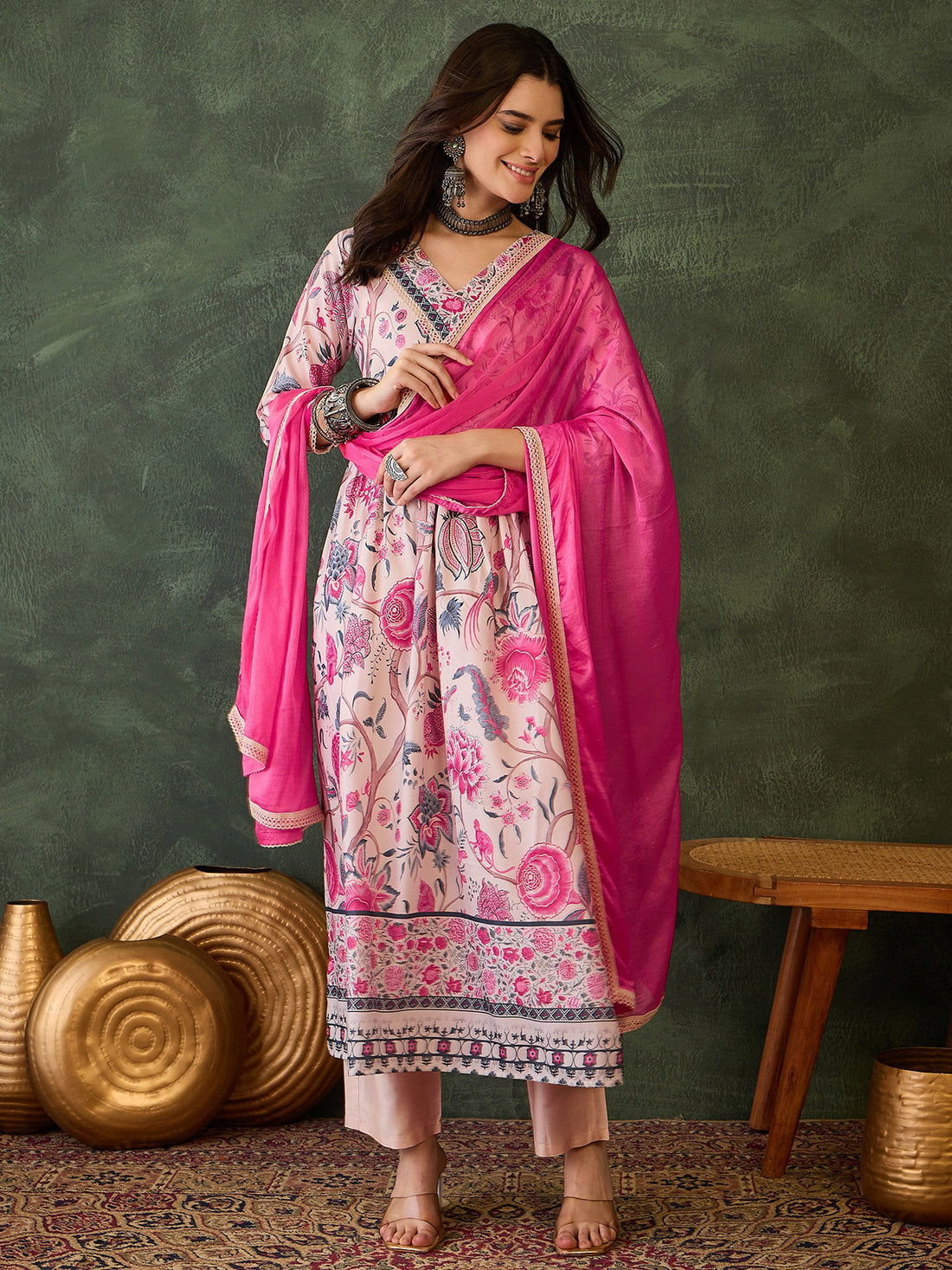 Rose Garden Floral Printed Suit Sets