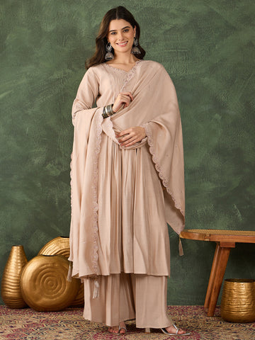 Chiku Embroidered Kurta Pant Set