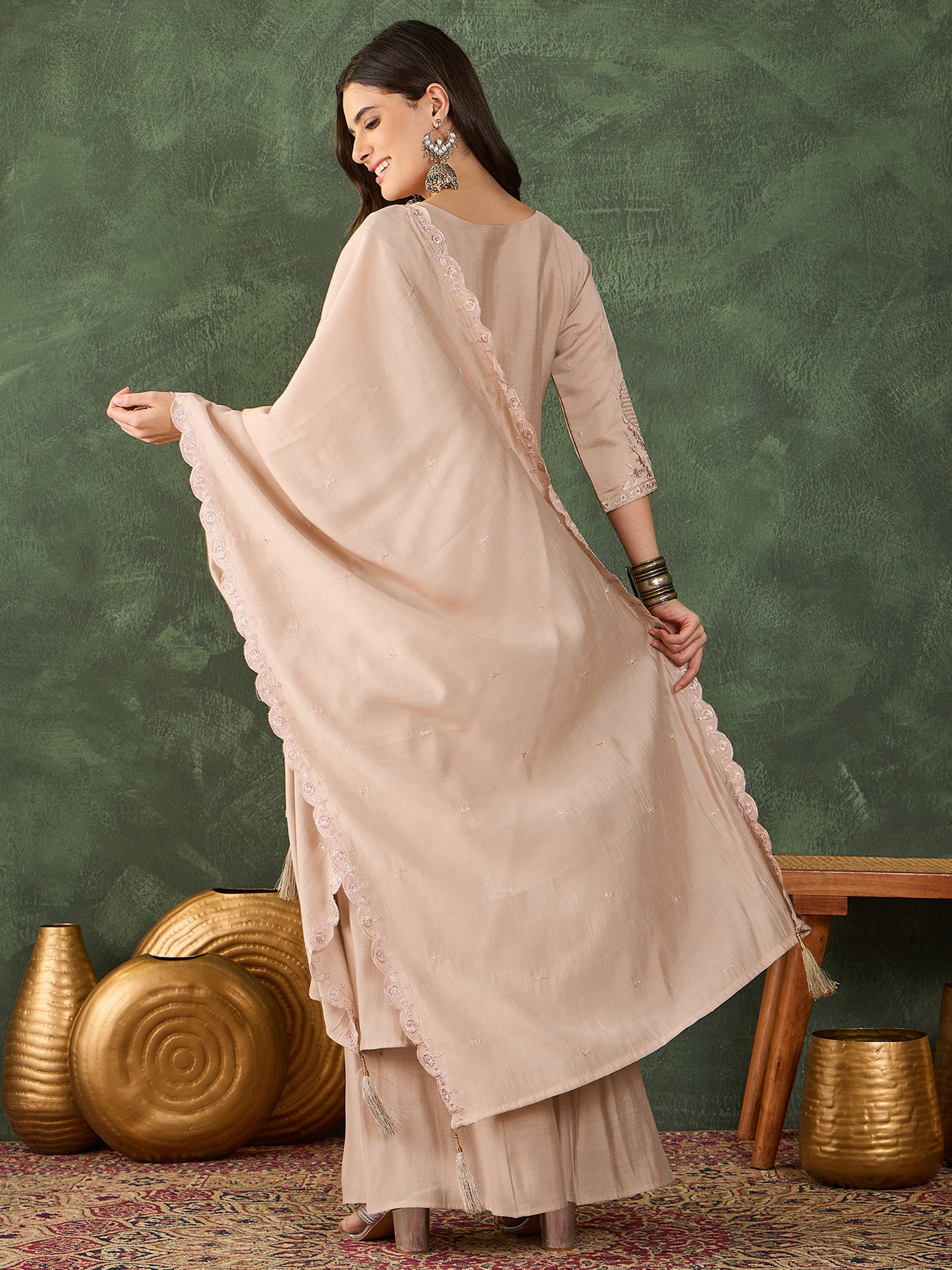 Chiku Embroidered Kurta Pant Set