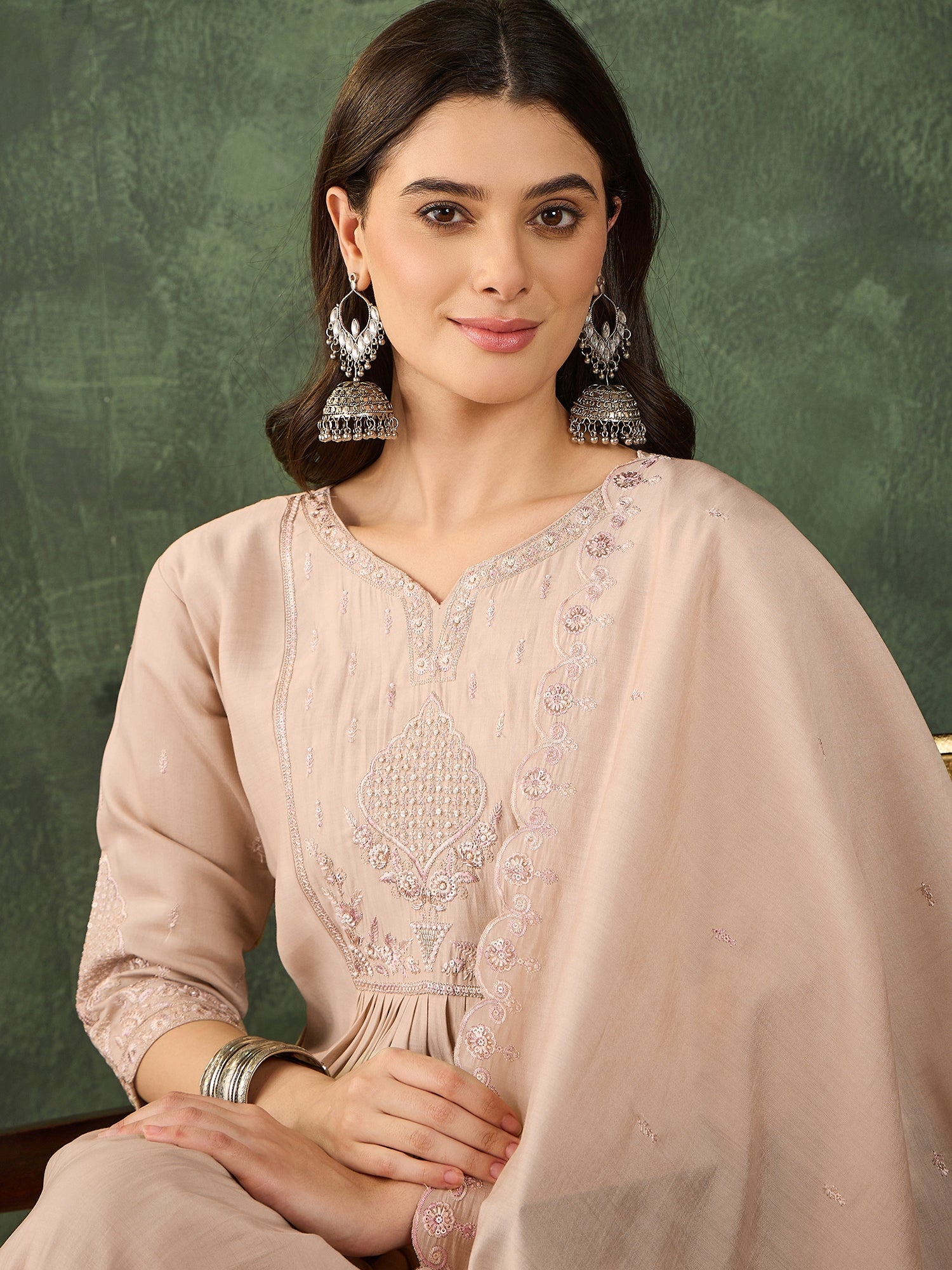 Chiku Embroidered Kurta Pant Set