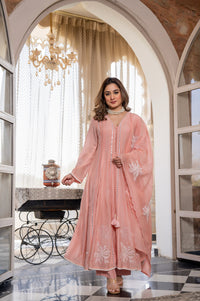 Blush Bloom Embroidered Kurta Set